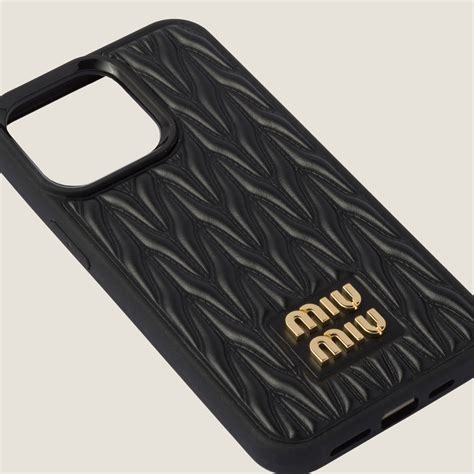 Matelassé nappa leather cover for iPhone 13 Pro 